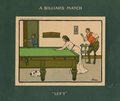 Een Biljartwedstrijd - Links door Lance Thackeray